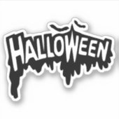 Black Halloween Sticker (Voorkant)