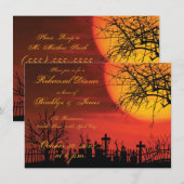 Black Halloween Wedding Rehearsal Uitnodigingen (Voorkant / Achterkant)