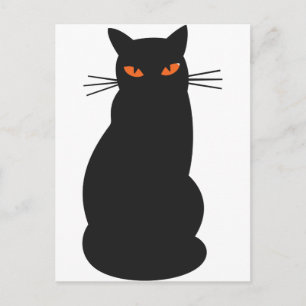 Black Hallowen Cat Briefkaart