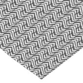 Black Hand Drawn Chevron Pattern Korte Tafelloper (Hoek)