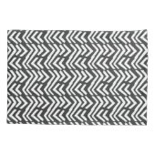 Black Hand Drawn Chevron Pattern Kussensloop (Achterkant-Links)