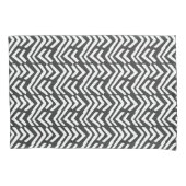 Black Hand Drawn Chevron Pattern Kussensloop (Voorkant-Links)