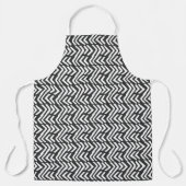 Black Hand Drawn Chevron Pattern Schort (Voorkant)