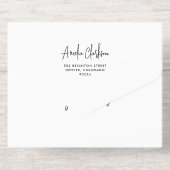 Black Handwriting Modern Typography Wedding All In One Uitnodiging (Achterzijde)