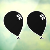 Black Happy Balloons Twins Window Cling Raamsticker (Vel 3)