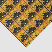 Black Happy Halloween Pumpkins Tissuepapier (Detail)