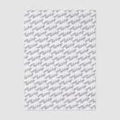 Black Happy Holidays Wordart Pattern On White Tissuepapier (Voorkant)