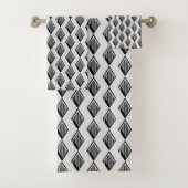 Black Harlequin Pattern Modern Elegance Bad Handdoek (Insitu)