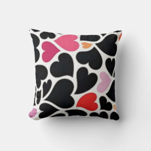 Black Harts Pillow Kussen