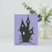 Black Haunted House Briefkaart (Staand voorkant)