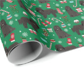 Black Havanese kerstmis Cadeaupapier (Rol Hoek)