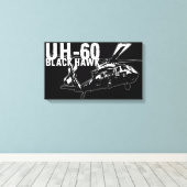 Black Hawk Canvas Afdruk (Insitu (Houten vloer))