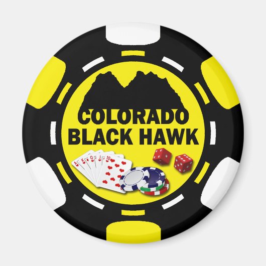 BLACK HAWK COLORADO POKER CHIP MAGNEET (Voorkant)