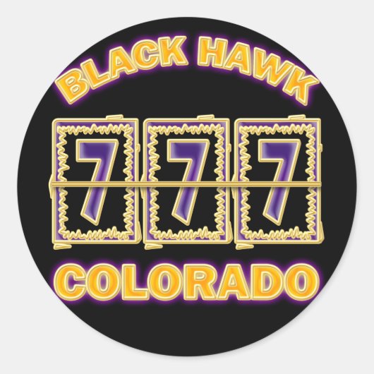 BLACK HAWK COLORADO RONDE STICKER (Voorkant)