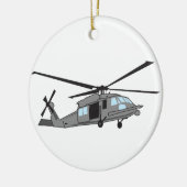 Black Hawk Helikopter Keramisch Ornament (Links)