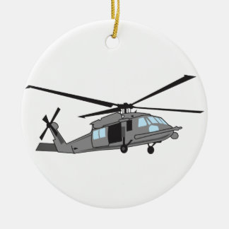 Black Hawk Helikopter Keramisch Ornament