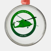 Black Hawk Metalen Ornament (Voorkant)