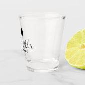 Black Heart Bridesmaid Personalized Weddenschap Shot Glas (Rechts)