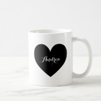 Black Heart Gepersonaliseerde Script-Mok