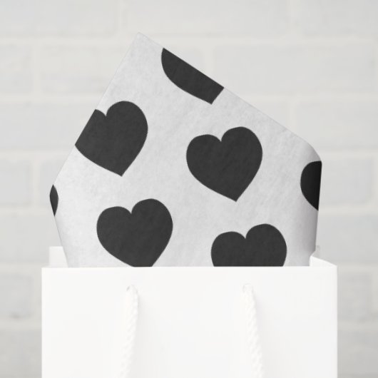 Black Heart Love Notes Grief Tissuepapier (Cadeauzakje)