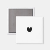 Black Heart Magnet Magneet (Voorkant / Achterkant)