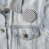 Black Heart Pattern Ronde Button 5,7 Cm (In situ)