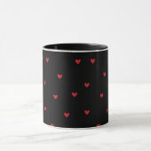 Black Heart Pattern Valentijn's Day Mok (Midden)