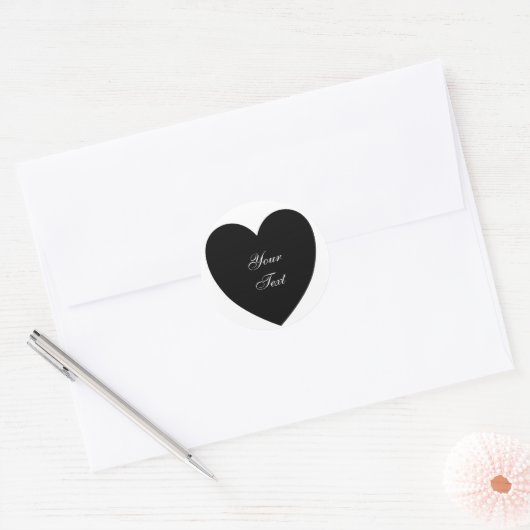 Black Heart Sticker (Envelop)