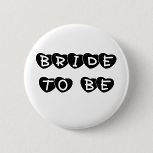 Black Hearts Bride Ronde Button 5,7 Cm