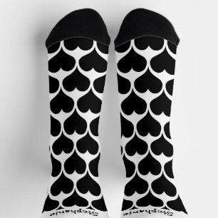 Black Hearts Design Gepersonaliseerd Sokken