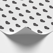 Black Hearts Pattern Cadeaupapier (Hoek)