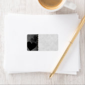 Black Hearts Pattern Etiket (Insitu)