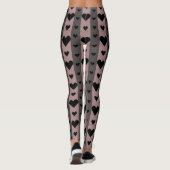 Black Hearts Pink Stripes Leggings (Achterkant)