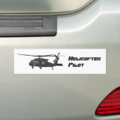 Black Helicopter Sticker (Op auto)