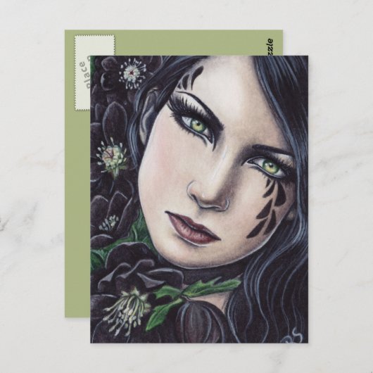 Black Hellebore Fantasy Briefkaart (Voorkant / Achterkant)