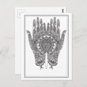 Black Henna Hands Briefkaart (Voorkant / Achterkant)