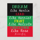 Black héritage BLM noir mois d'histoire Carte post (Devant)