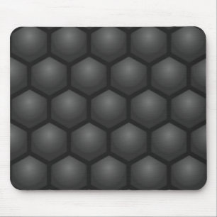 BLACK HEXAGON PATTERN MUISMAT