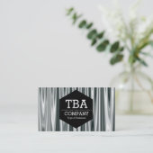 Black Hexagon - Silver Curtains 01 Visitekaartje (Staand voorkant)