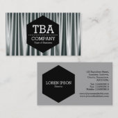 Black Hexagon - Silver Curtains 02 Visitekaartje (Voorkant / Achterkant)