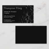 Black Hexagon Tile Pattern Elegant Modern Visitekaartje (Voorkant / Achterkant)