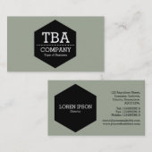 Black Hexagon - woestijnslachting Visitekaartje (Voorkant / Achterkant)