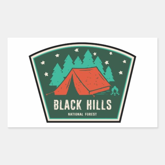 Black Hills National Forest Camping Rechthoekige Sticker (Voorkant)