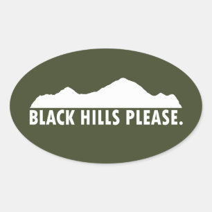 Black Hills Ovale Sticker