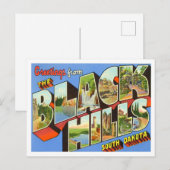 Black Hills, South Dakota  Big Letters Briefkaart (Voorkant / Achterkant)