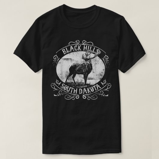 Black Hills South Dakota Deer T-shirt (Design voorkant)