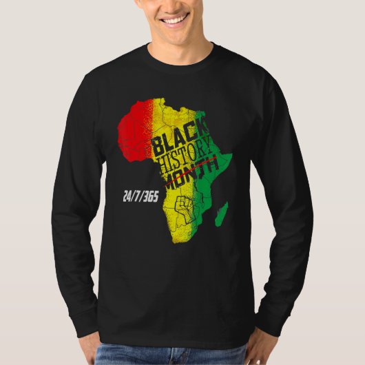 Black History 247365 Men Women Kids Black History T-shirt (Voorkant)