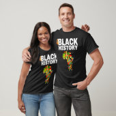 Black History Africa Map African Flag Pride T-shirt (Unisex)