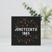 Black History African American Juneteenth 1865 Kaart (Staand voorkant)