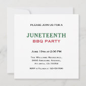 Black History African American Juneteenth 1865 Kaart (Achterkant)